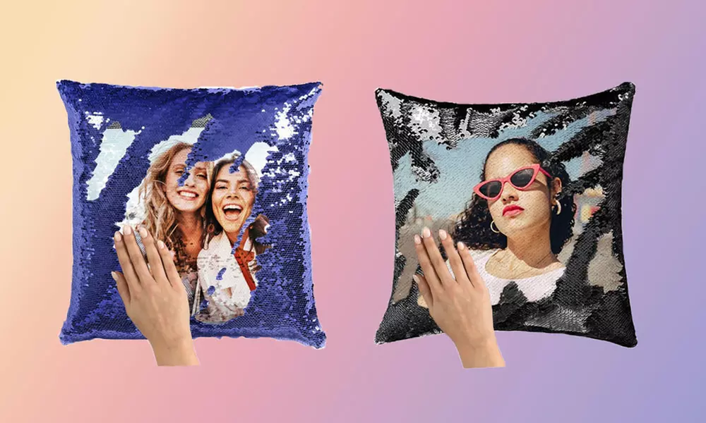 Magisches Foto-Paillettenkissen