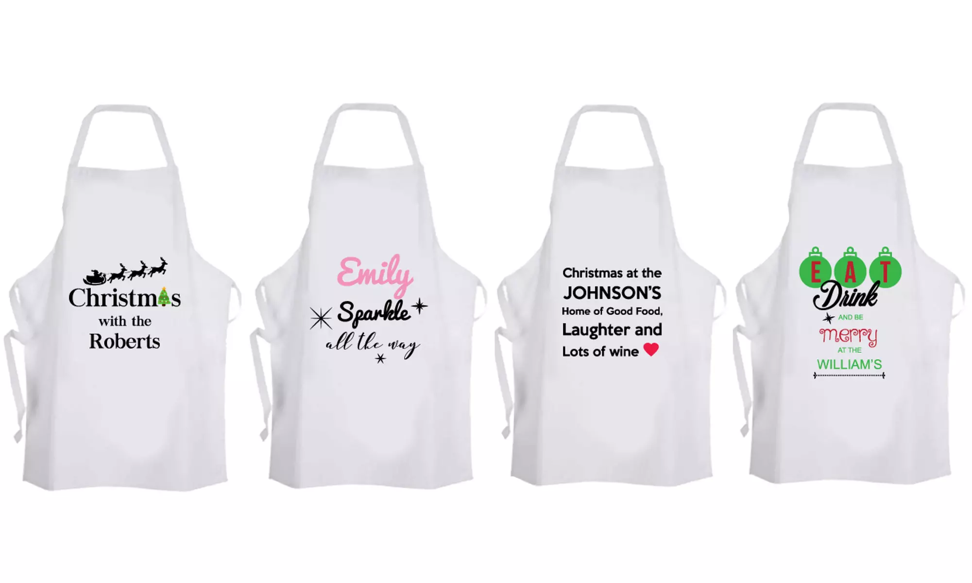 Customized Christmas Aprons for Children and Adults!