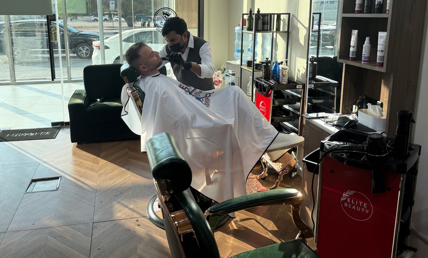 Image 2: Haircut & Optional Beard Trim/Shave or Hair Coloring or Mani-Pedi