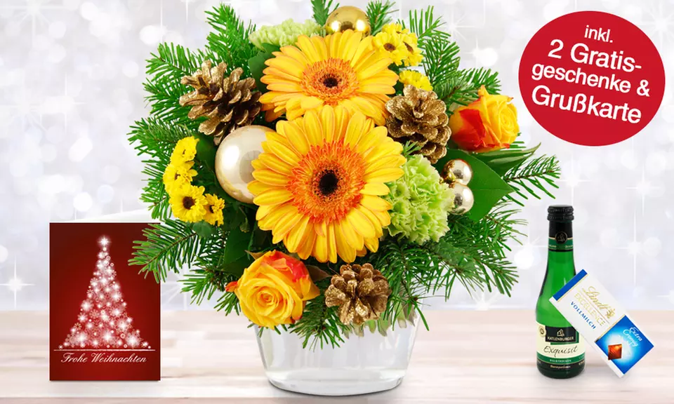 Weihnachtlicher Blumenstrauß