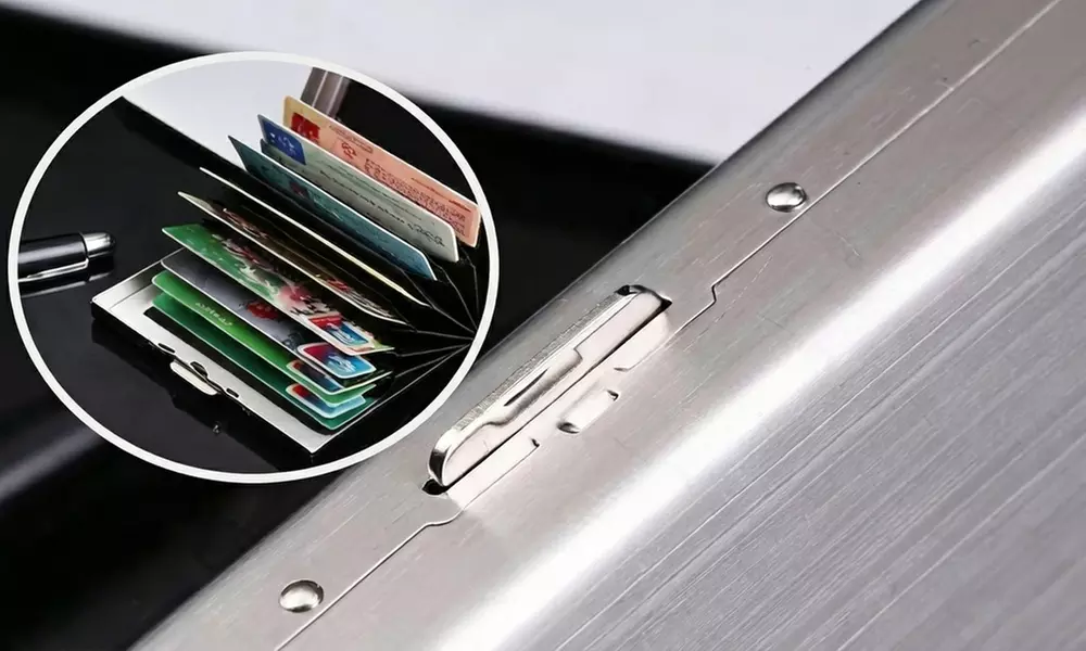 Men’s RFID Blocking Stainless Steel Card Holder Wallet