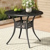 Image 15: Garden Outdoor Cast Aluminum Vintage Bistro Table 