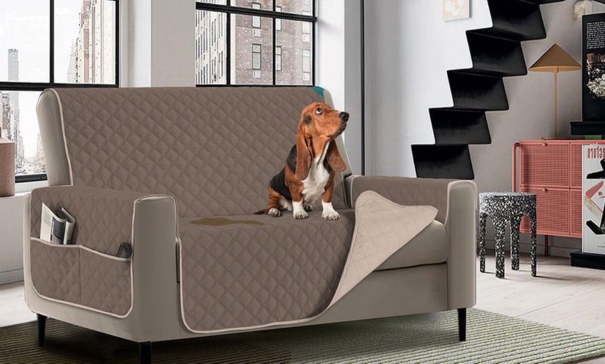 Image 8: Waterdichte, vlekbestendige en gewatteerde bankhoes