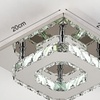 Image 4: Crystal LED Semi-Flush Ceiling Light with Chrome Finish