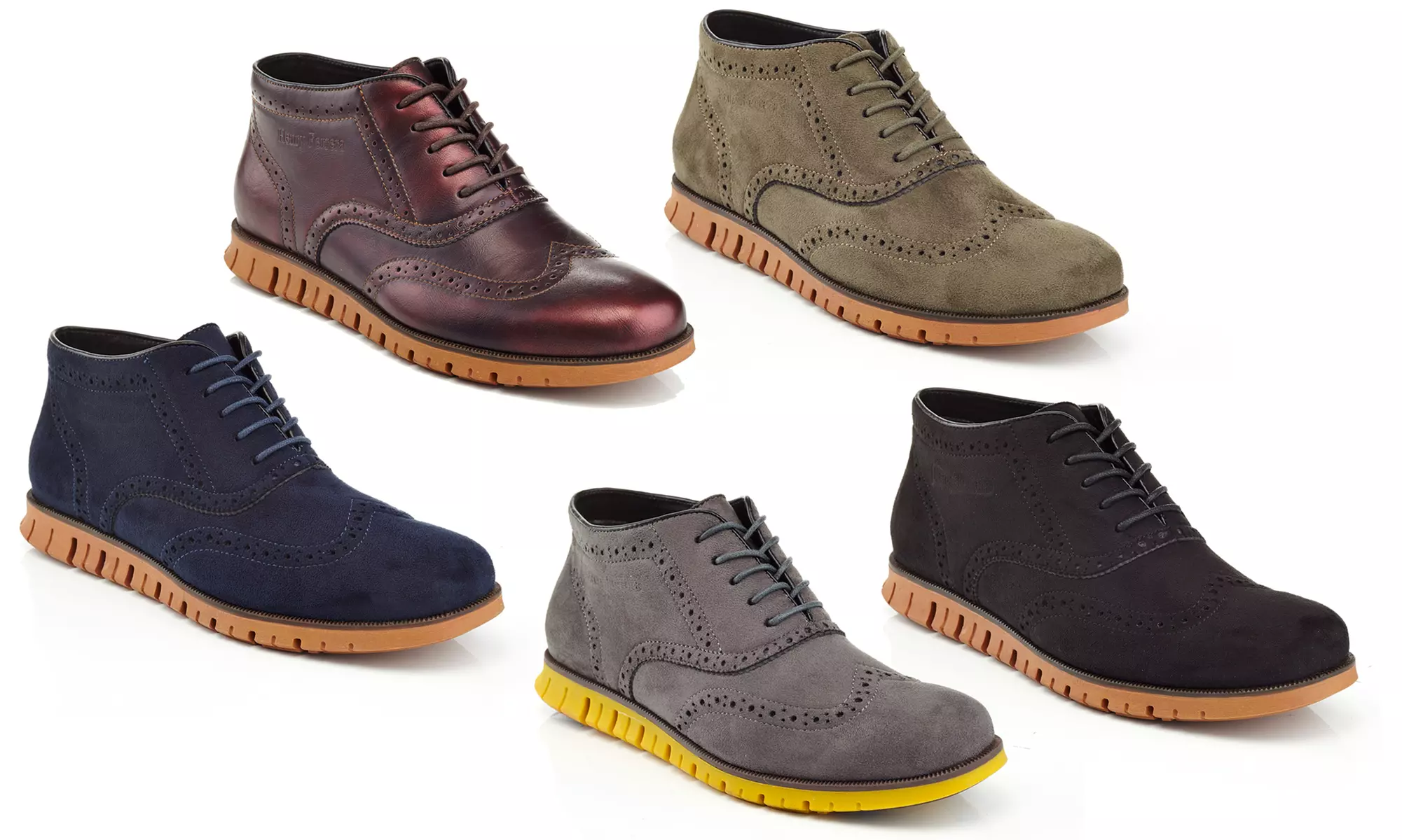 Henry Ferrera Men's Oxford Boots with Comfort Bottom Outsole - Primary Image