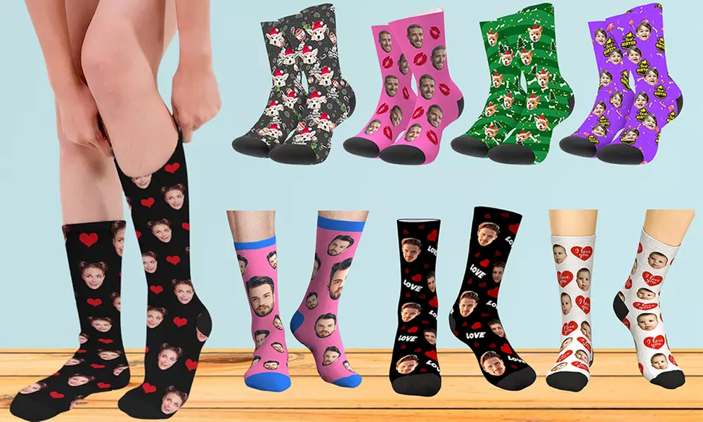 Up to 83% Off Custom Photo Socks from Justyling