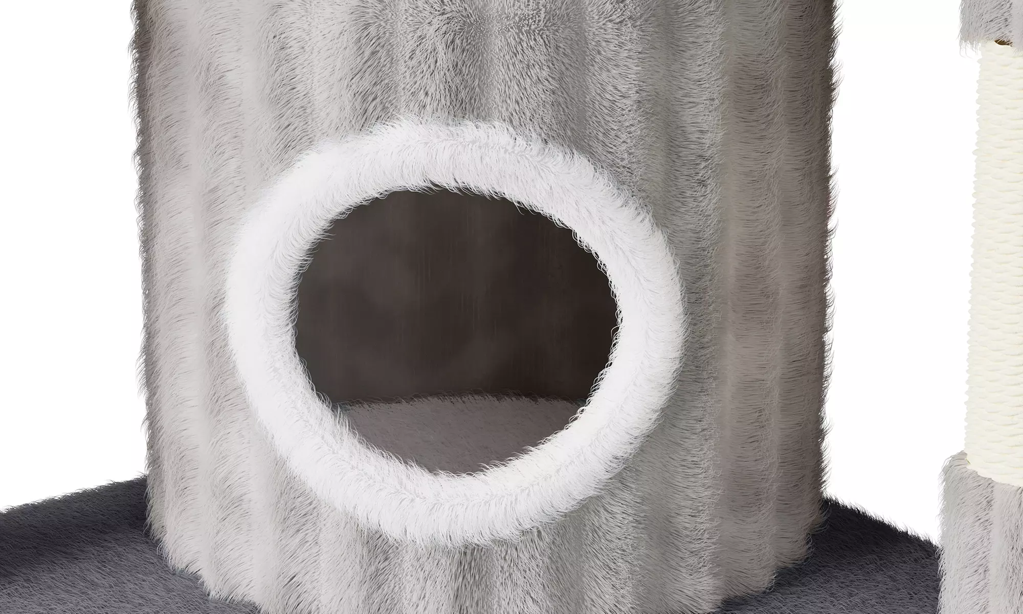 Meerlaagse grijze kattenboom