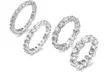Luxury Cubic Zirconia Eternity Ring Collection in Sterling Silver - Second Medium