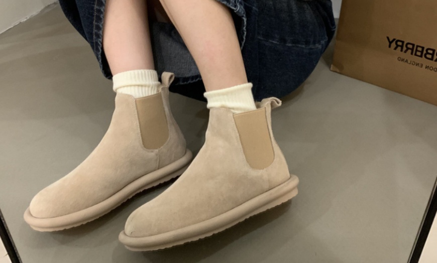 Image 7: Lined Warm Ankle Boots