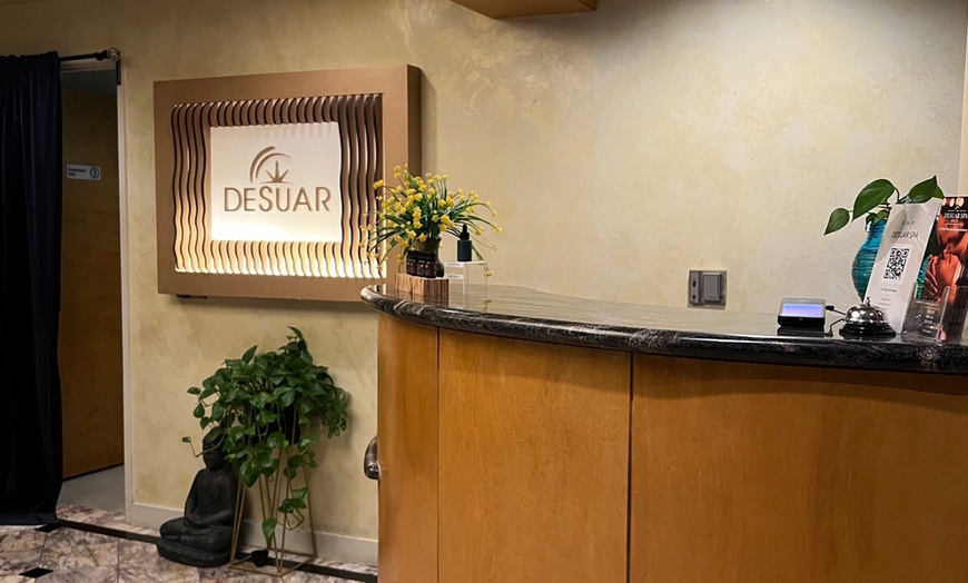 Image 3: Indulge in Desuar at Westin Bonaventure’s Luxurious  Regular or Gel Manicure and Pedicure (Up to 38% Off)