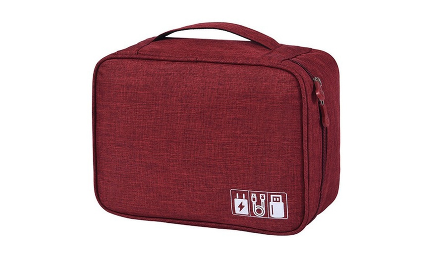 Image 10: Electronic Cord Organizer Cable Bag Travel Digital Cord Case Pouch Waterproof