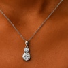 Image 1: Collana in argento rodiato con cristalli