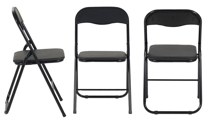 Image 5: 6er-Set Klappstühle mit Metall-Rahmen