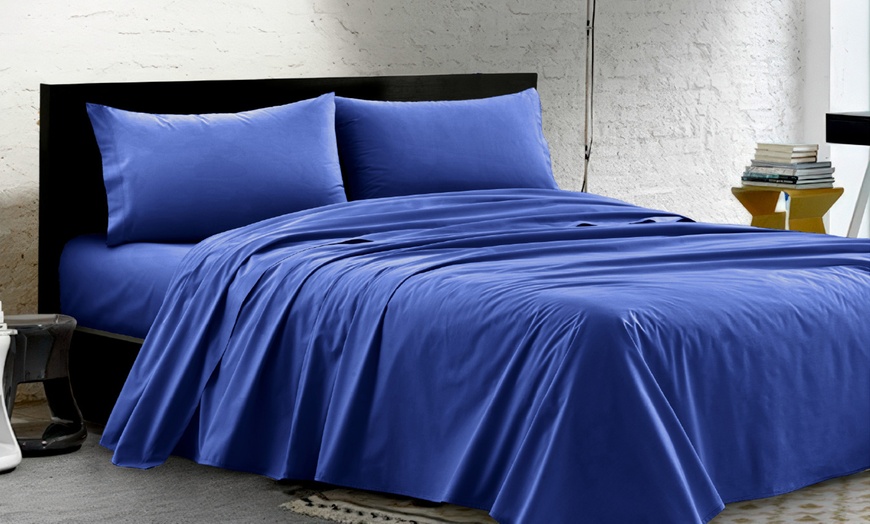 Image 10: Completo letto matrimoniale in 100% cotone percalle