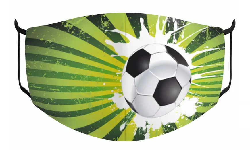 Image 2: Máscara facial de algodón estampada