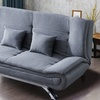 Image 2: Convertible Linen Sofa Bed with Dual-Layer
