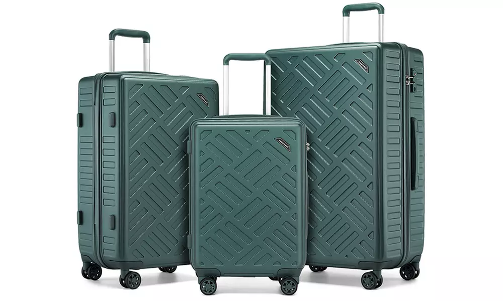 1x oder 3x KONO Hartschalen-Koffer mit geometrischem Muster