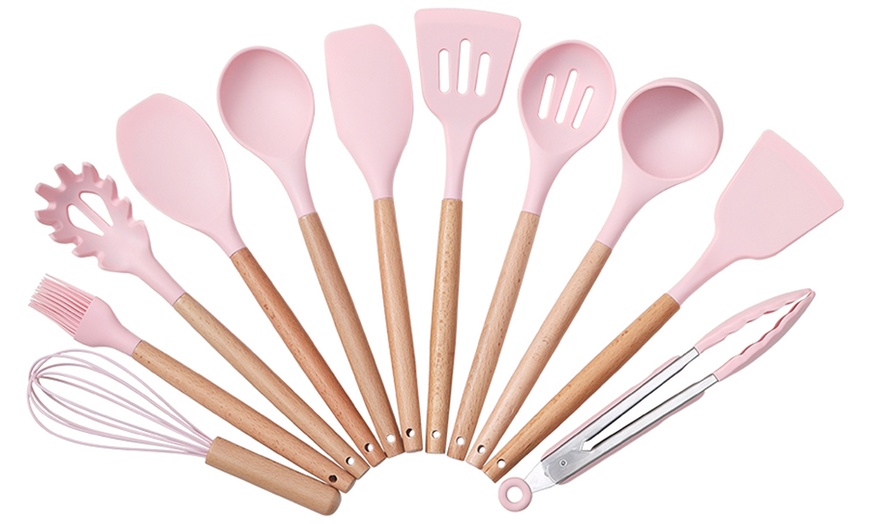 Image 7: Living And Home 11-Piece Silicone Kitchen Utensil Set
