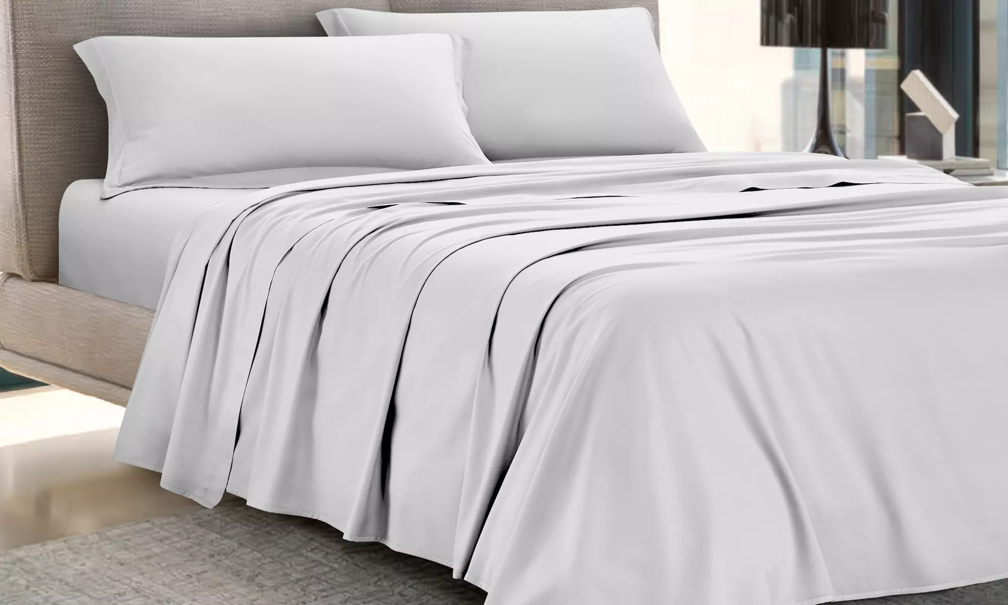 Completo lenzuola in raso matrimoniale Vivienne