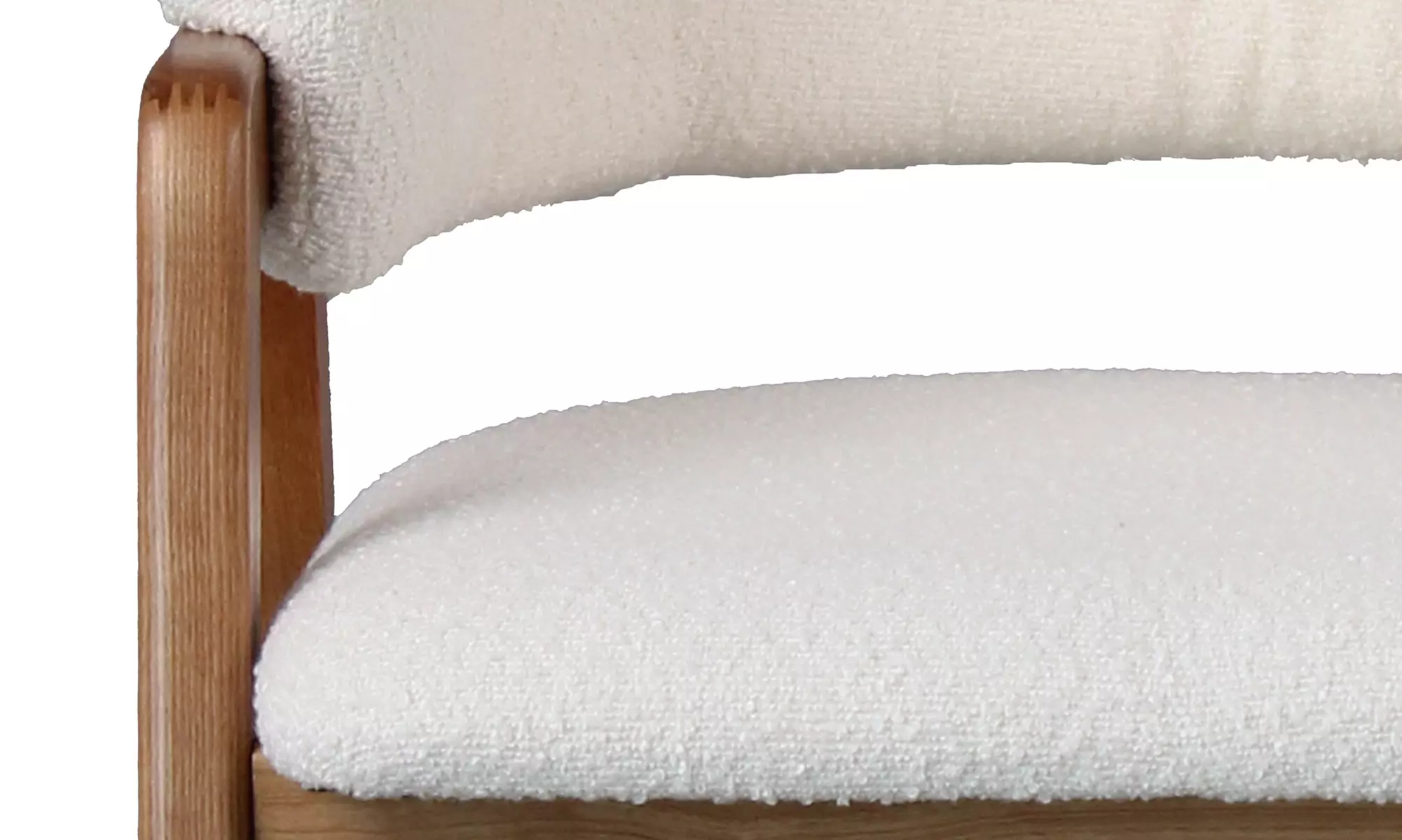 Sillas de comedor tapizadas con patas de madera Woolden, de Doosense