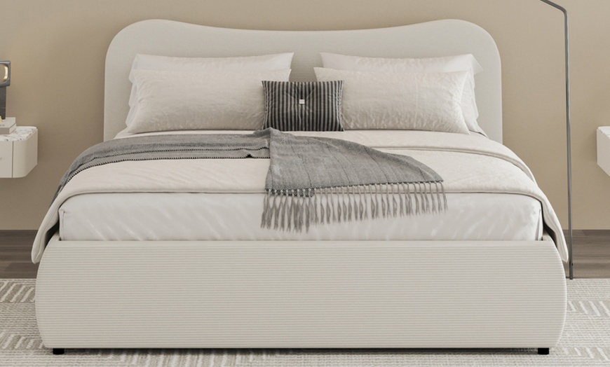 Image 2: Lit coffre Milano design arrondi