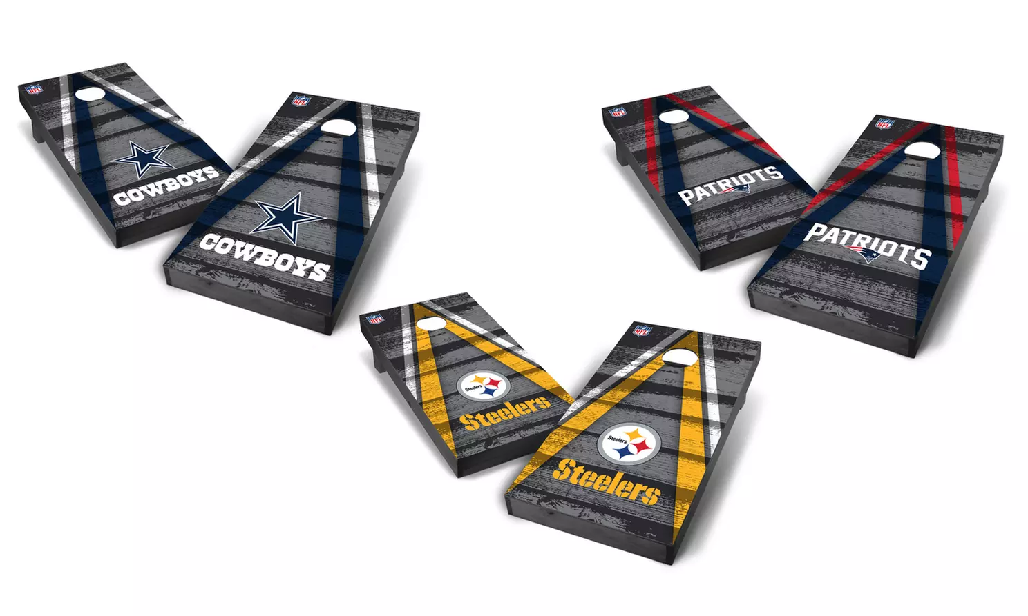 Wild Sports 2x4 Vintage Triangle NFL Onyx Cornhole Tailgate Toss - Primary Image