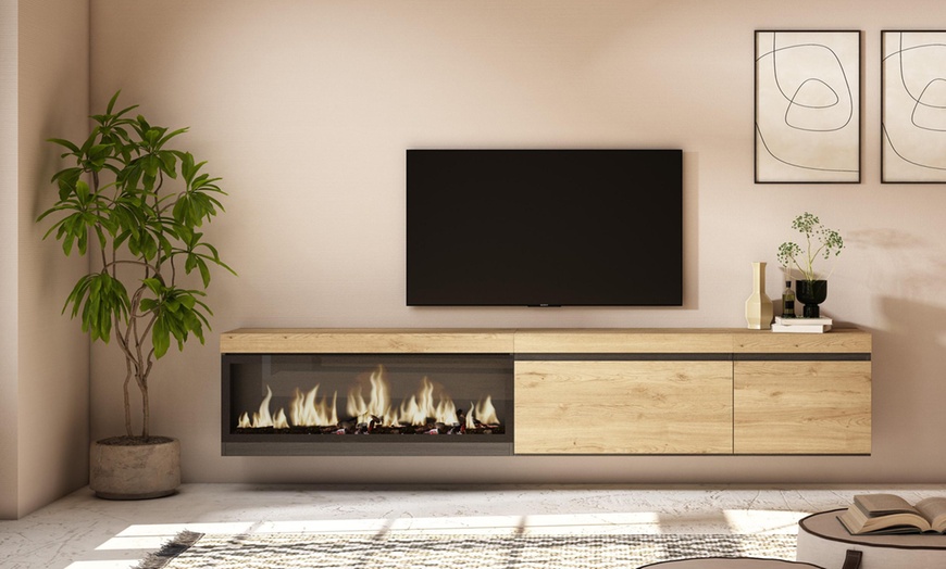 Image 30: Meuble TV suspendu avec grande capacité de rangement  