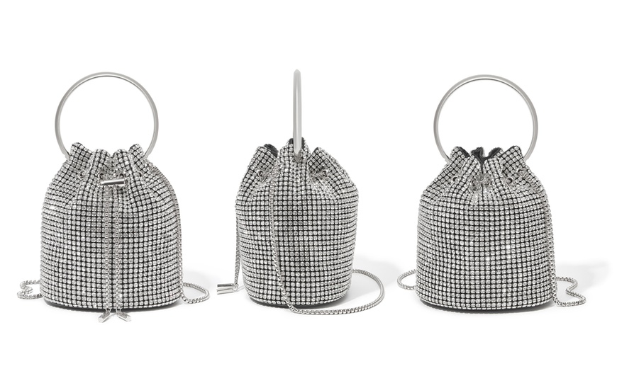 Image 12: Bolso bombonera de fiesta con apliques brillantes