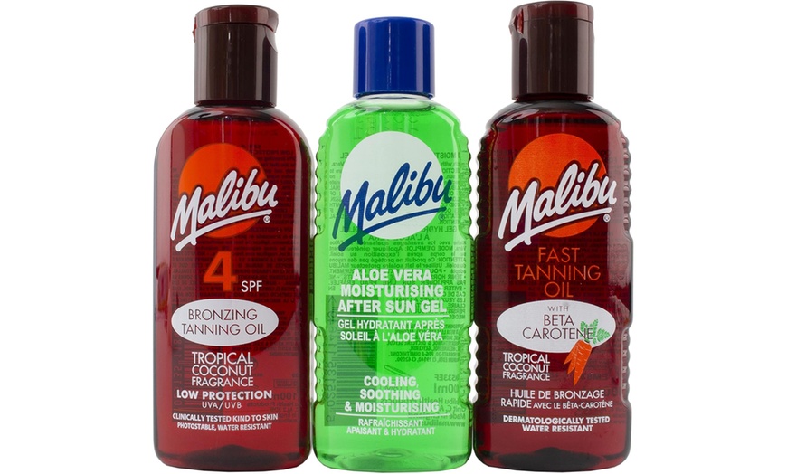 Image 1: 3-Pack Malibu Sun Travel Essentials