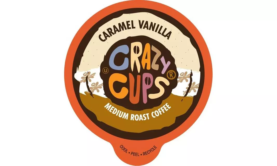 Crazy Cups Caramel Vanilla Hot or Iced Coffee K Cups 22 or 80 Count - Second Medium