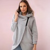Image 4: Women’s Casual Hooded Fleece-lined Solid Color Sweatshirt Jacket