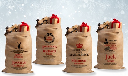 1 x Personalised Christmas Hessian Sack - Decomatters