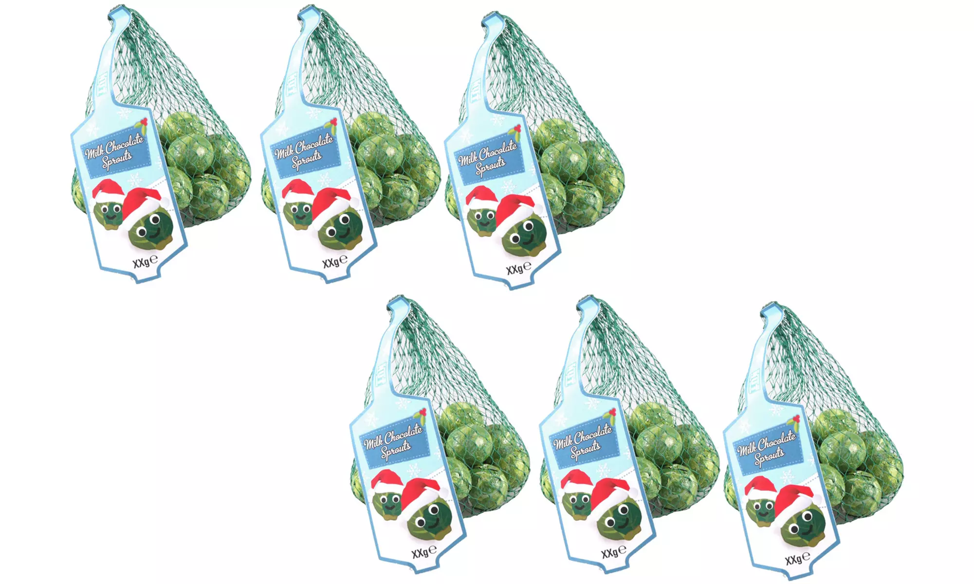 Three or Six Packs of Chocolate Brussel Sprouts Nets - Second Medium