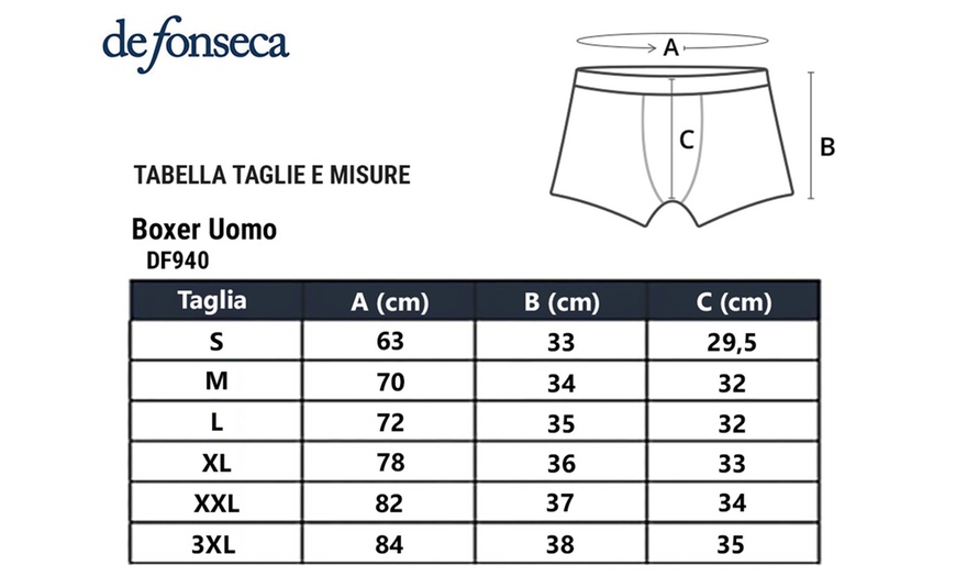 Image 2: 3 o 6 boxer da uomo De Fonseca in 100% cotone