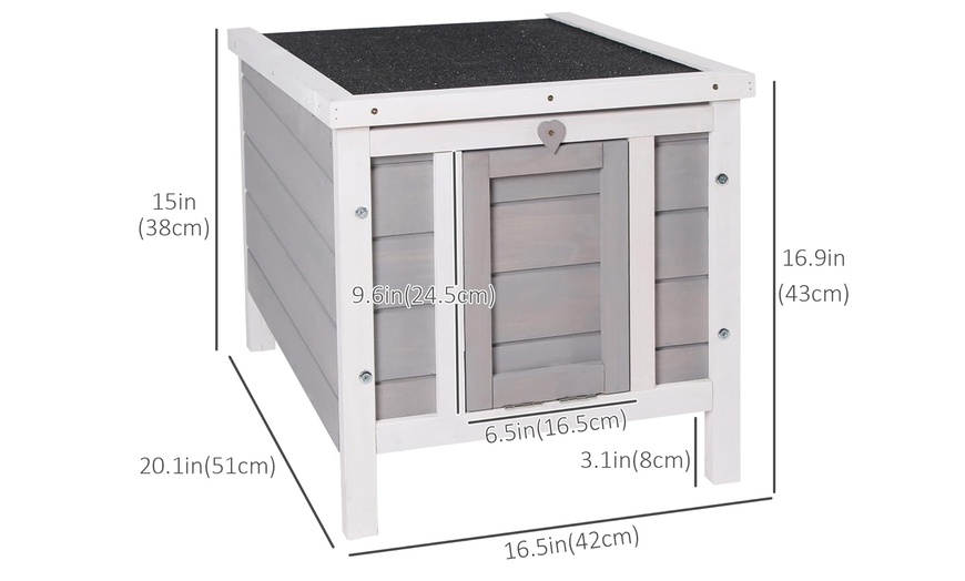 Image 17: Pawhut Outdoor Wooden Rabbit Hutch Collection