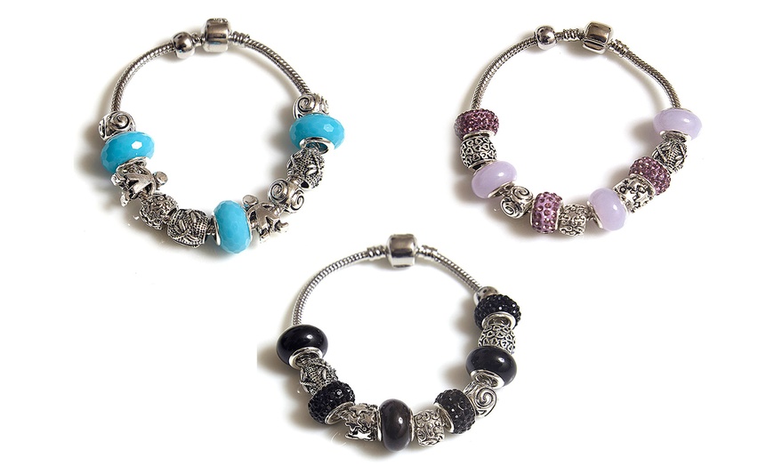 Image 1: Interchangeable Charm Bracelet