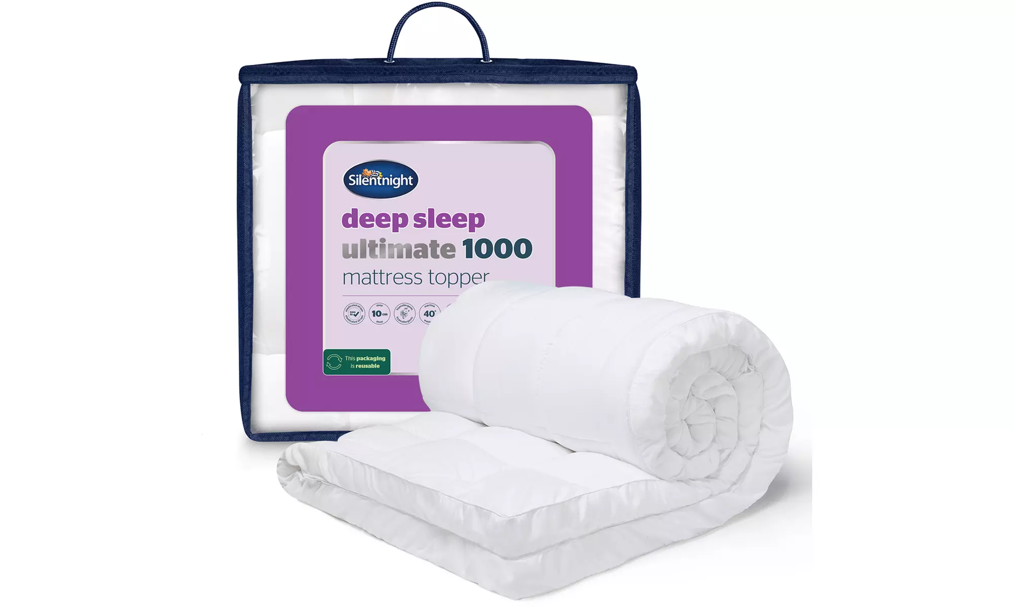 Silentnight 5cm or 10cm Thick Deep Sleep Mattress Topper