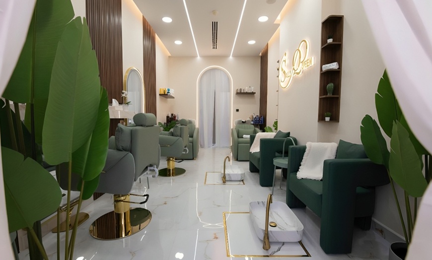 Image 1: Enjoy Classic Mani-Pedi w/ Spa Option, or Gelish Mani & Pedi Choices