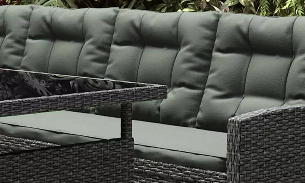 Salon de jardin Kocoon 8 places canapé d'angle, modèle "Oscar"