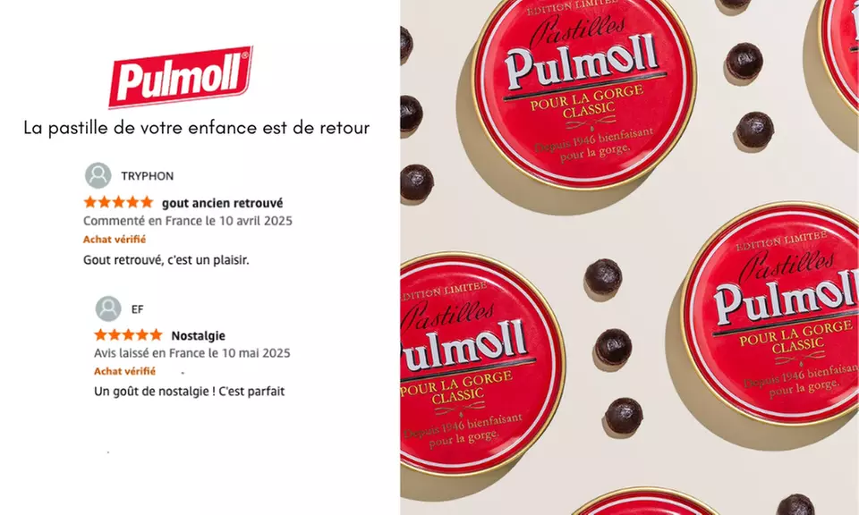 30 € de remise sur 2 barquettes Pulmoll original sur Bonbon France