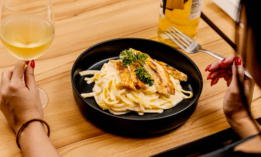 Image 1: Pasta Night for Two – Appetizer, Wine & Dessert Included 