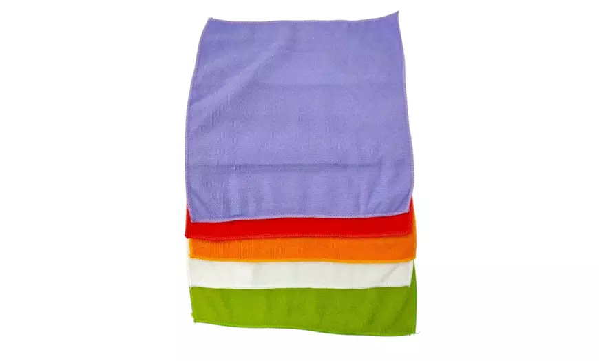 Image 6: Lot de 5 ou 10 lavettes en microfibre