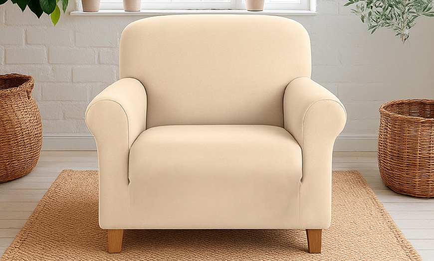 Image 19: Water-Resistant, Elegant Velvet Sofa Cover in Various Sizes