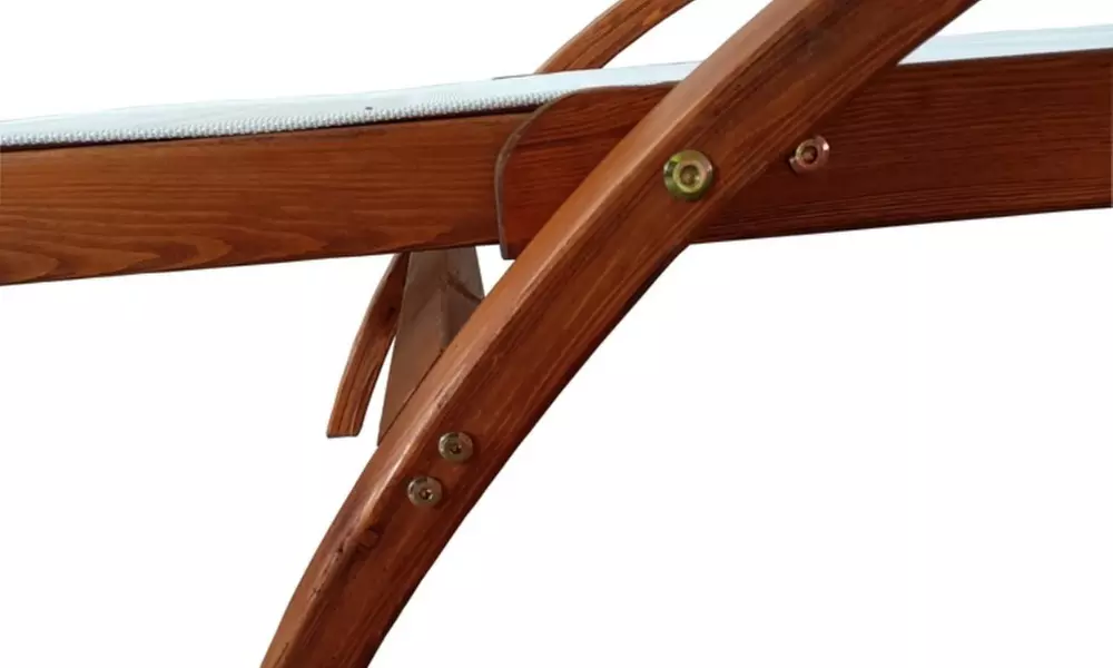 Transat en bois et toile avec accoudoirs et têtière ajustable Kocoon