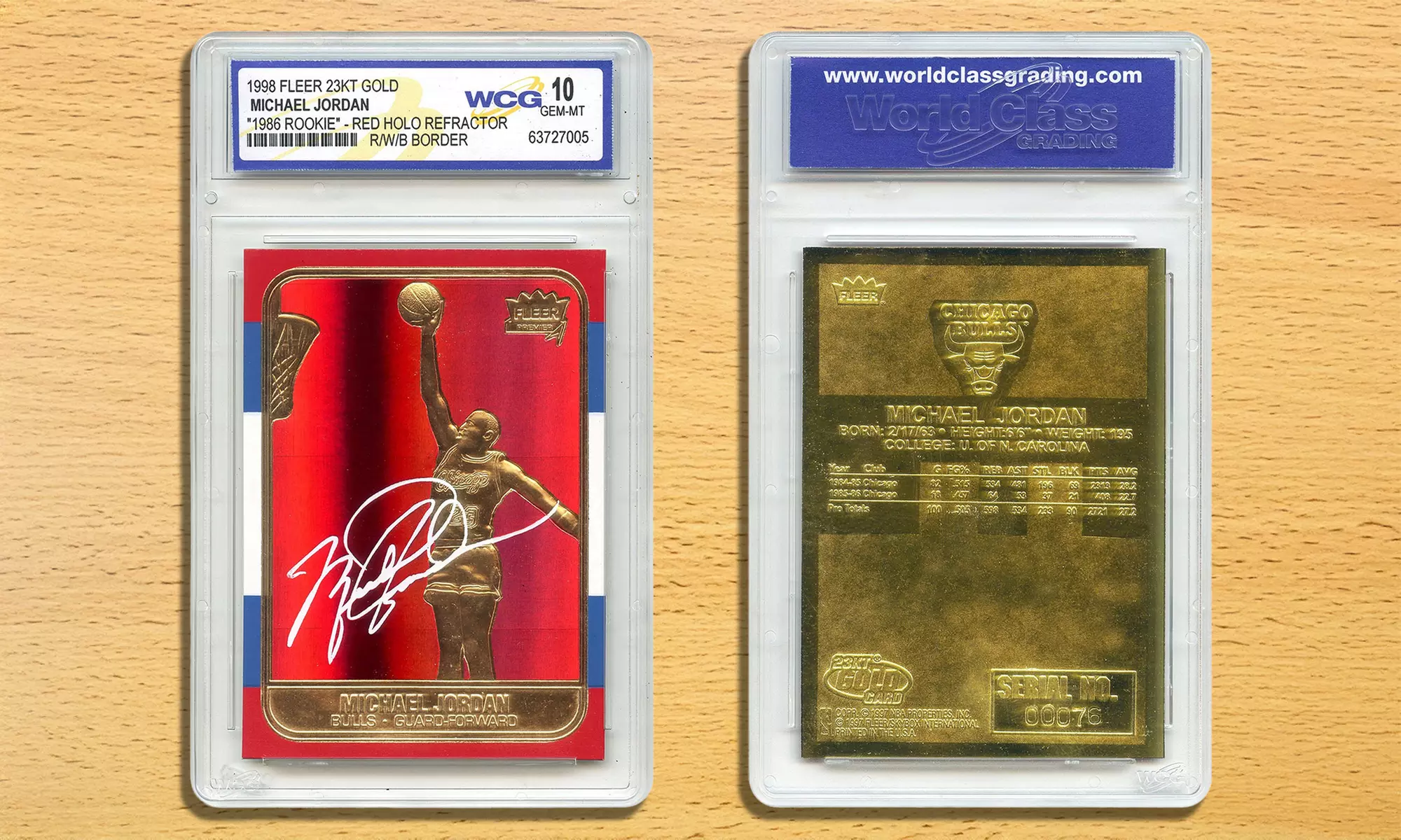Michael Jordan 2-Card Set Red Holo Refractor Signature & Starring Role FTG GM10