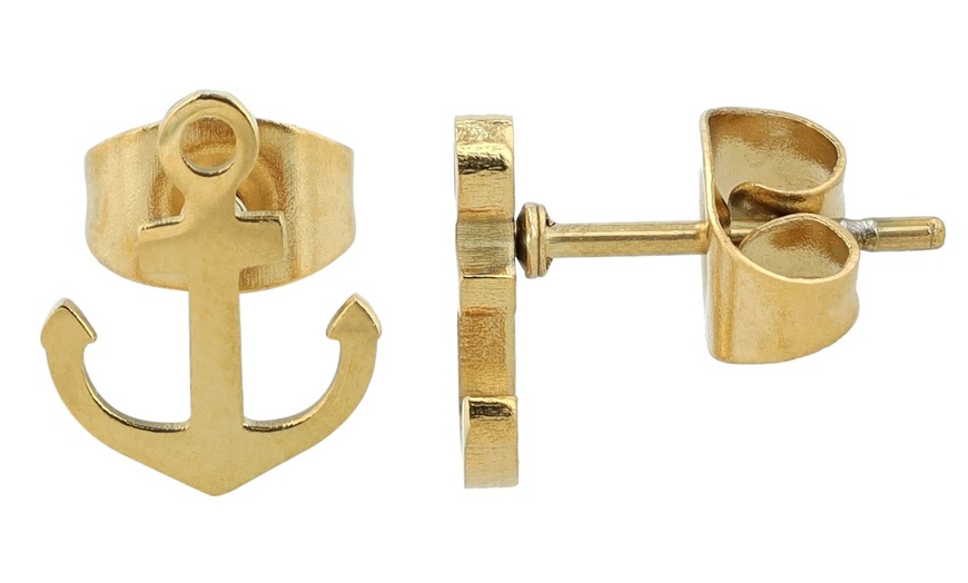 Image 53: Akzent Edelstahl-Ohrstecker für Damen