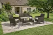 Ensemble de jardin 4 places "Salou" en résine tressée de Kocoon marron et coussins beige, livraison offerte - Second Medium