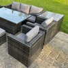 Image 1: 8-tlg. Fimous Polyrattan-Gartenmöbel-Set mit höhenverstellbarem Tisch