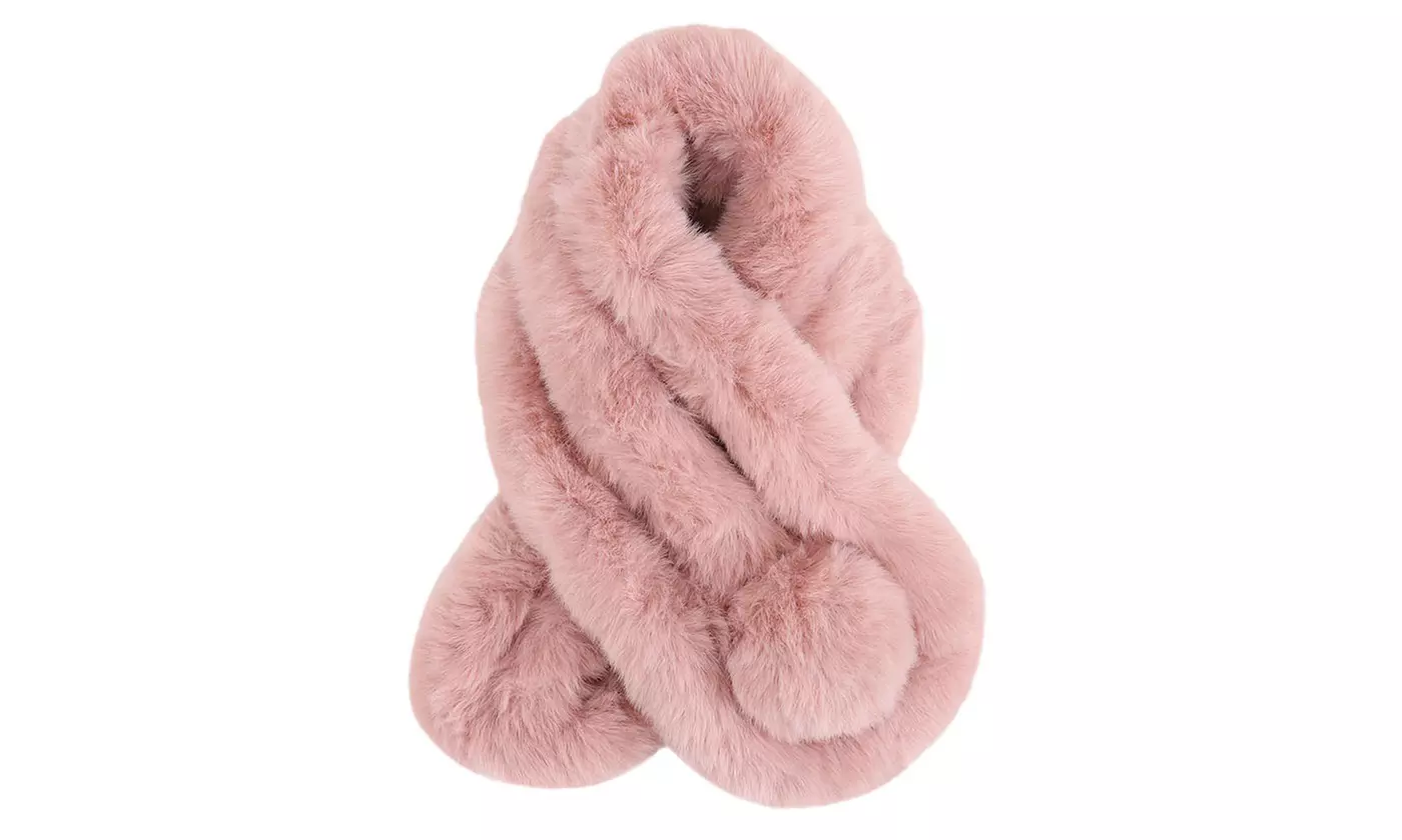 Women Fur Collar Scarf Warm Winter Scarves Neck Warmer