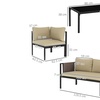 Image 7: Outsunny Five Seater Garden Corner Sofa Set